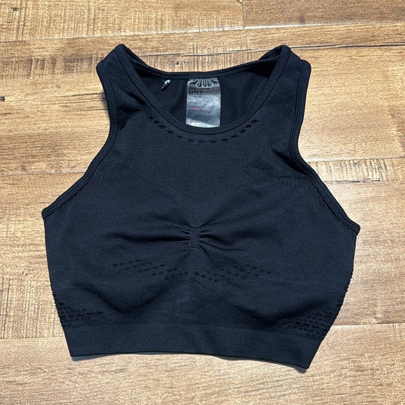 Gymshark Flawless Knit Sports Bra- Black - Picture 3 of 5